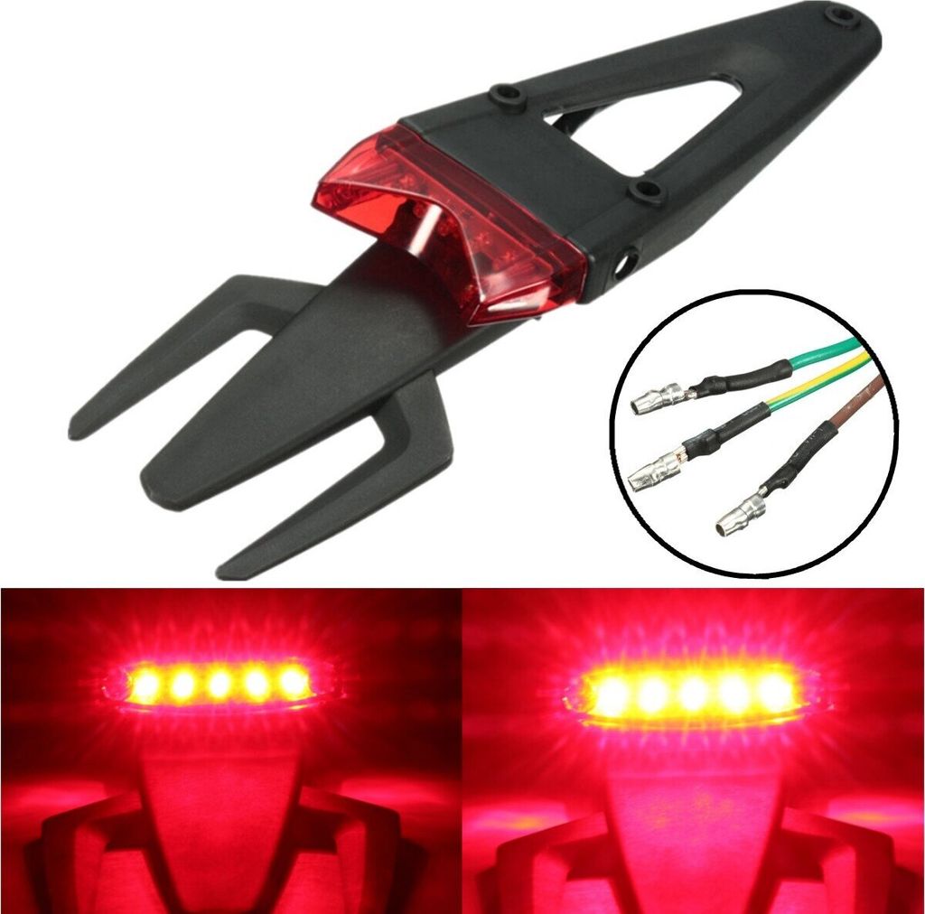 Fender LED Bremsstop Heckleuchte Universal Motorrad Enduro Produktbild 