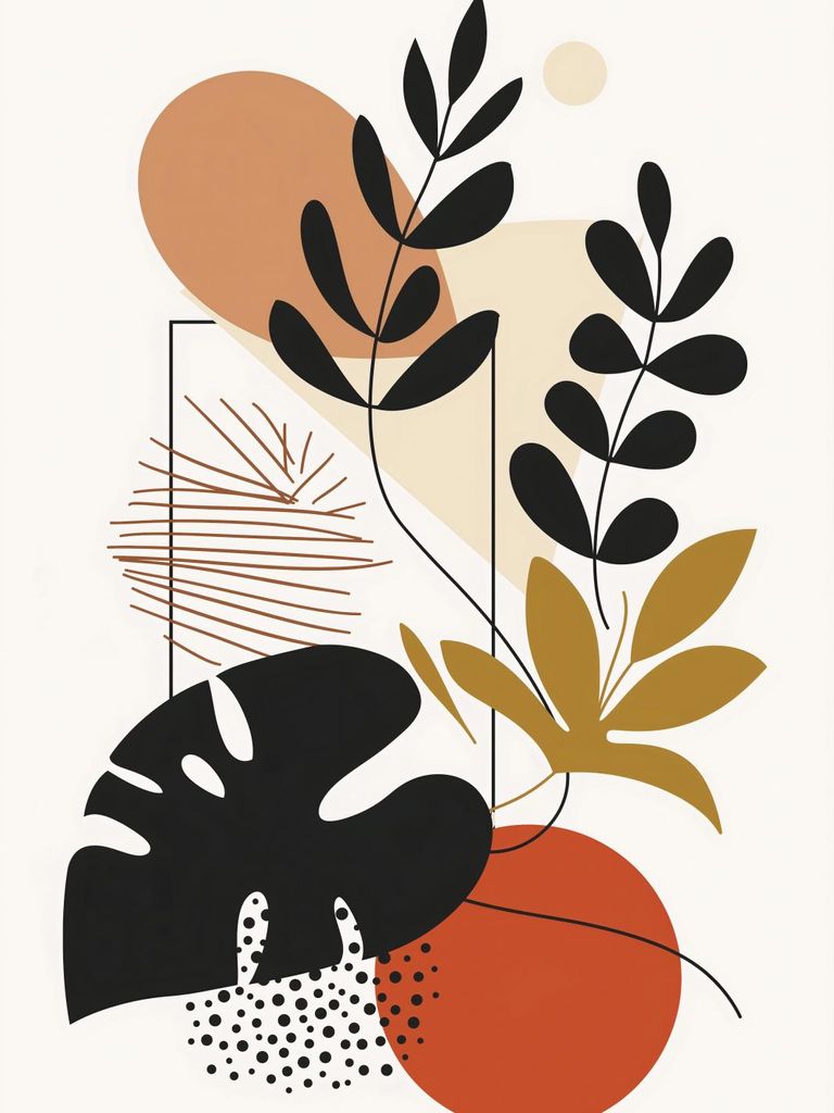 Plakat 60x80cm Hängendes Blatt