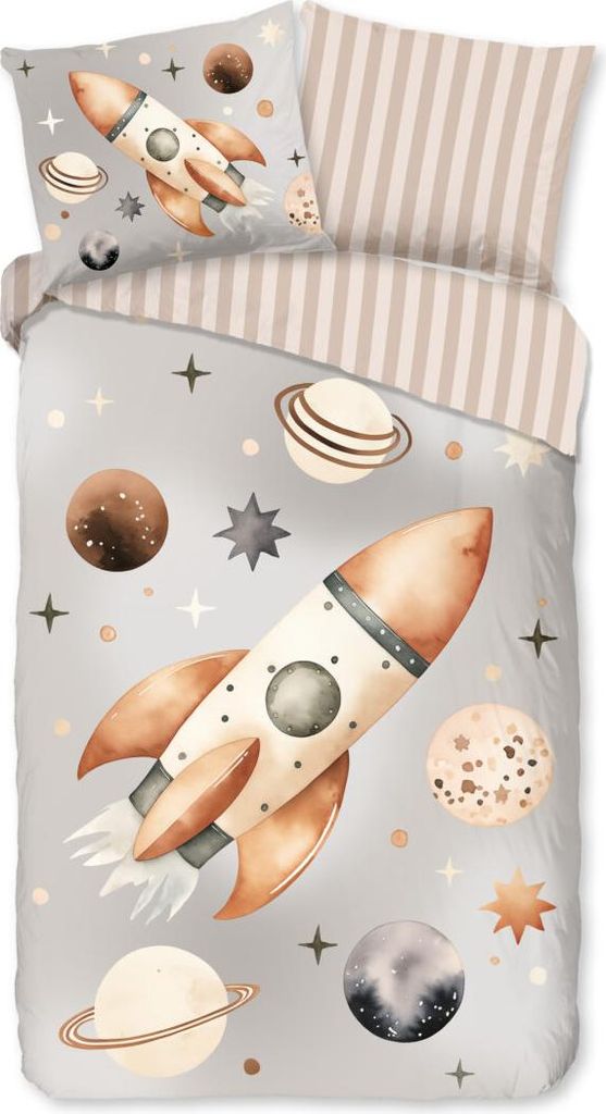 Good Morning KinderBettbezug "" - grau - (140x200/220 cm) - Produktbild 