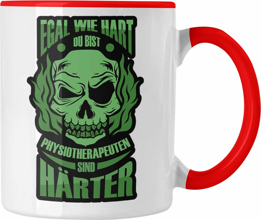 Trendation - Tasse für Physiotherapeuten Geschenk für Physiotherapie (Rot)