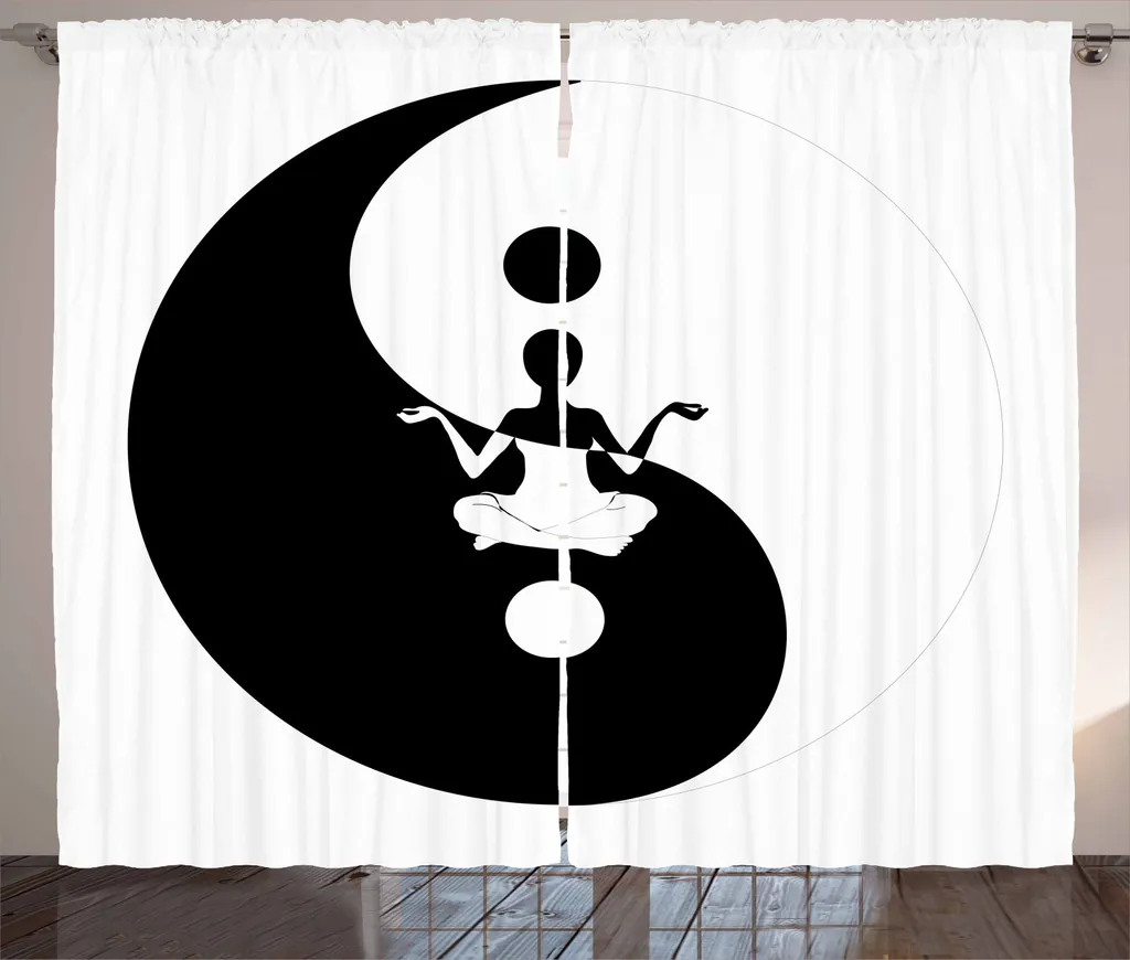 Tende Soggiorno Yin-Yang Zen Lotus - ABAKUHAUS 280x245 cm