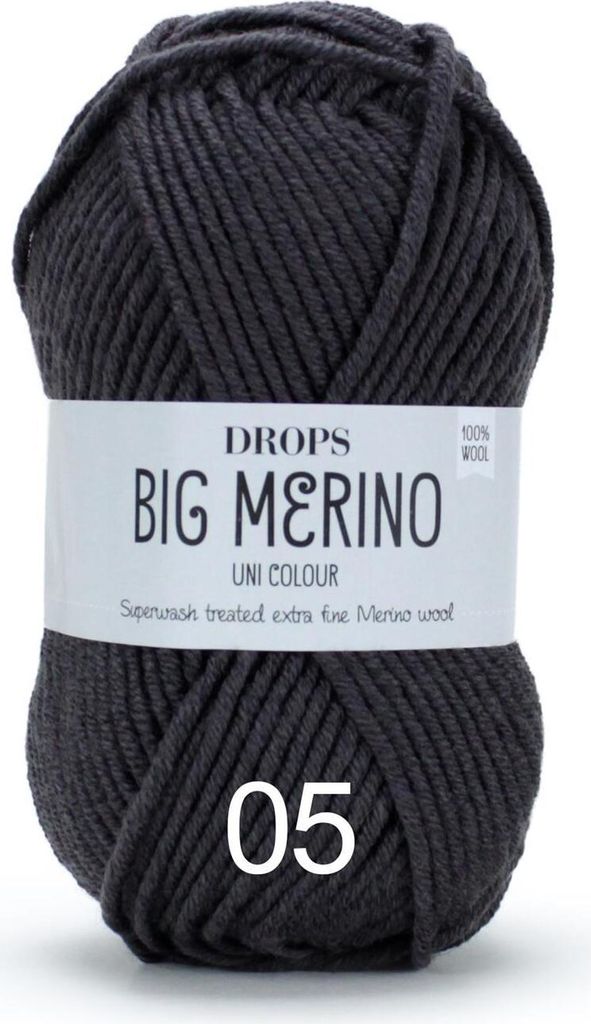 Drops Big Merino Uni Colour 05 Mocca Strickgarn