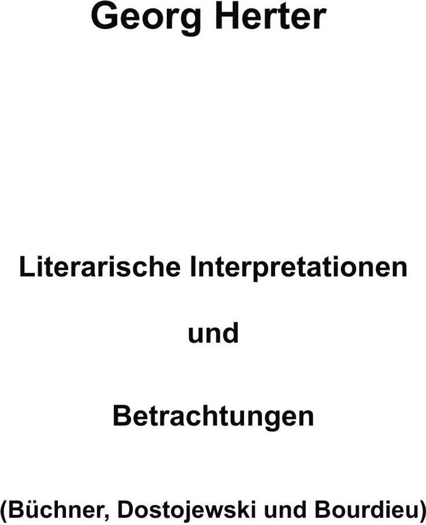 Literarische Interpretationen und Betrachtungen