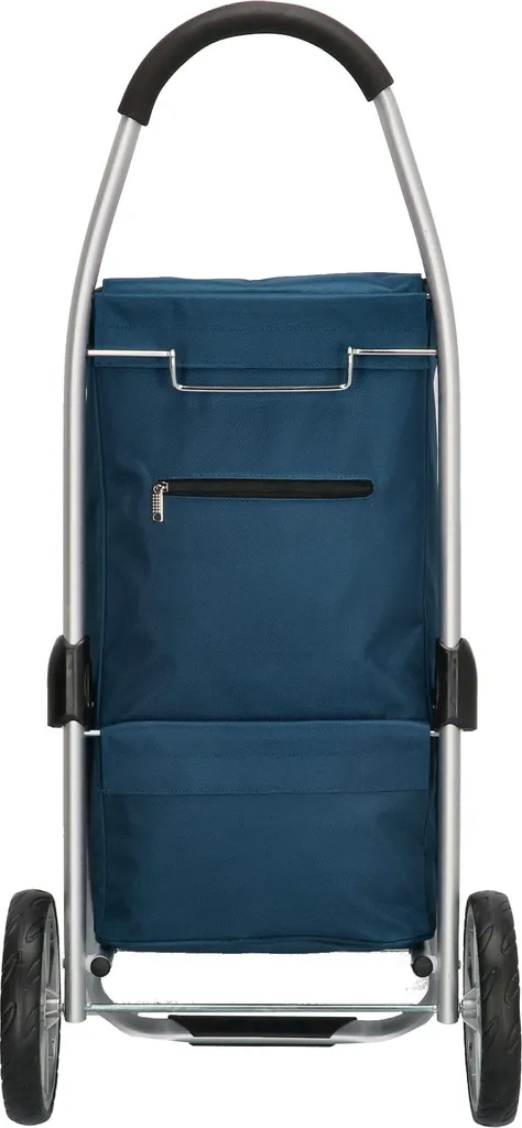 Chariot de courses pliable ergonomique bleu 42L - Sac résistant à l'eau