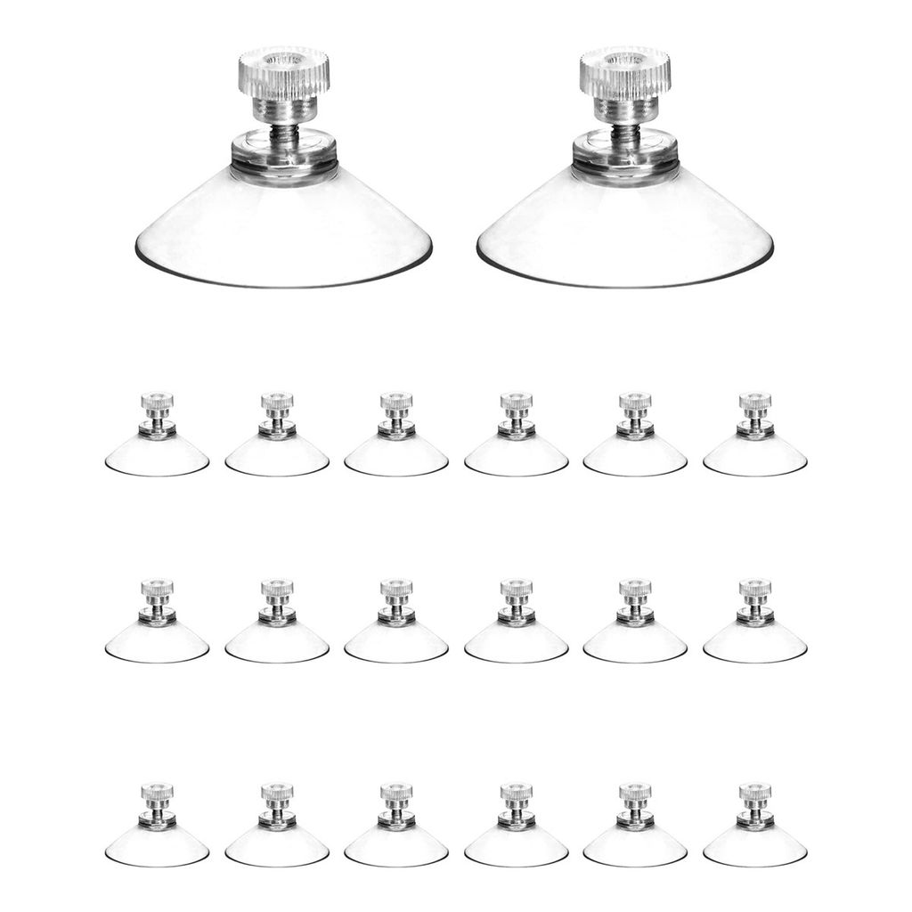 20 Stück Saugnapfhaken für Glasschrauben, Saugnapf, 41 mm, Produktbild 