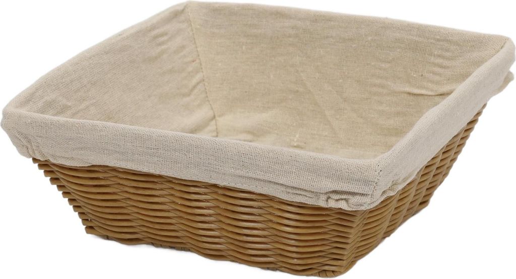 Brotkorb mit Stoffeinsatz, 24 x 24 cm, Kesper