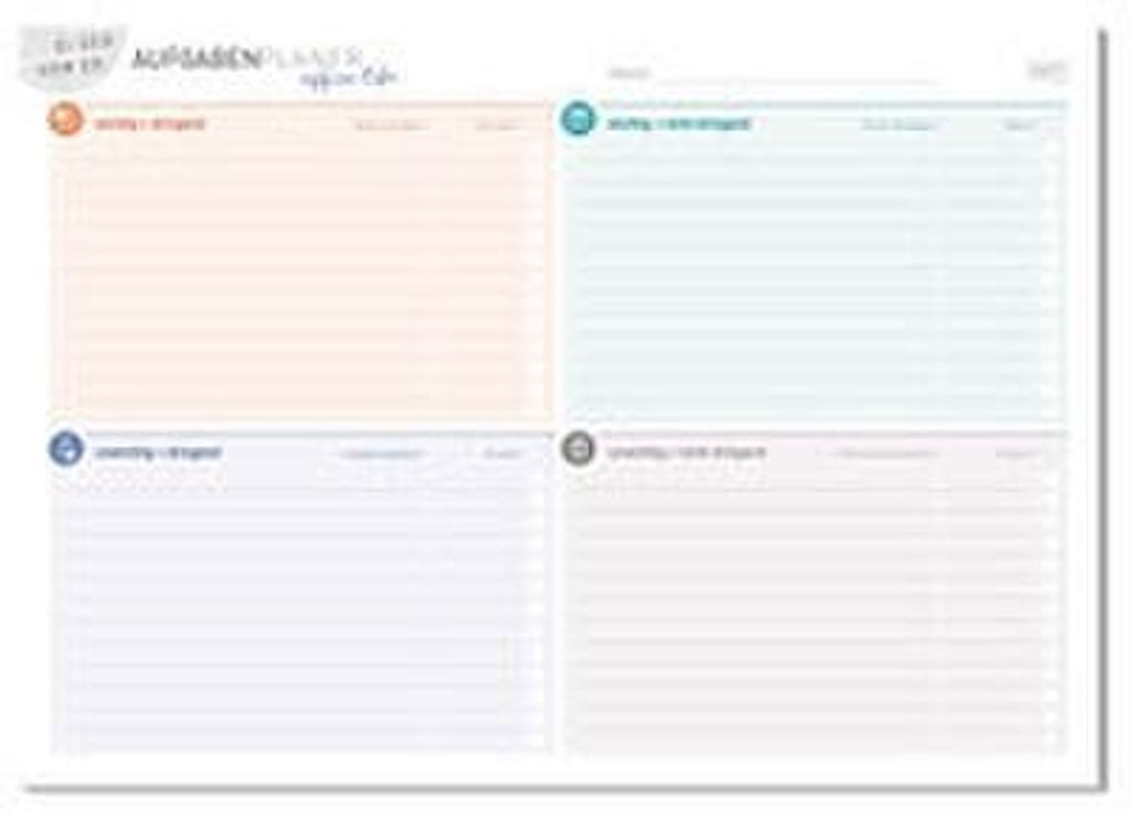Tisch-Block Aufgabenplaner Management by Eisenhower A4