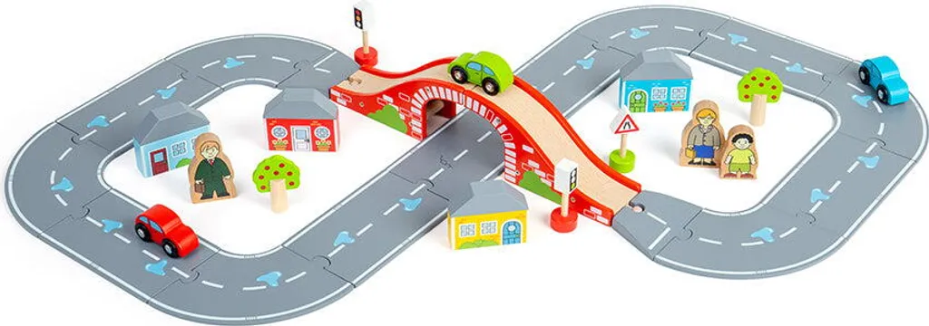 Bigjigs Rail Wooden Road Eight - Circuit de Route en Bois en Forme de 8 - 7