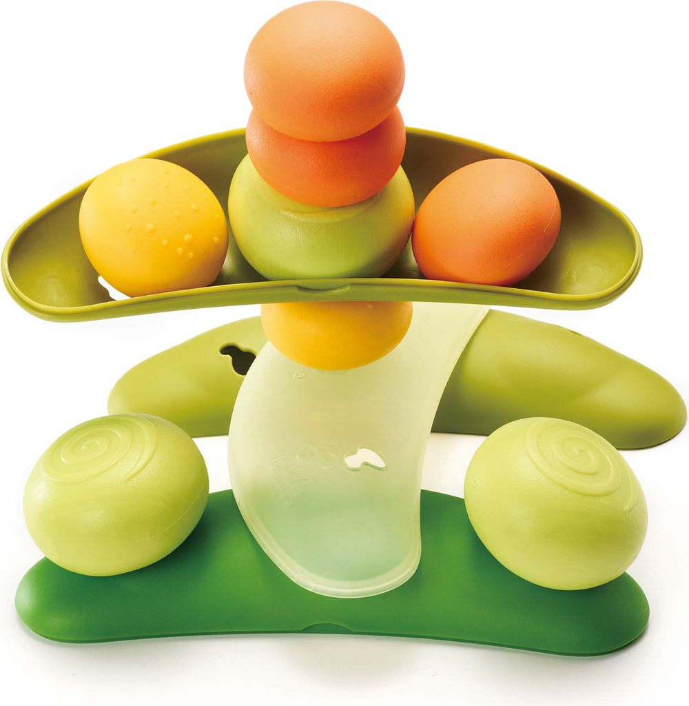 Weplay KF0013 Bean Pods, Bohnen Motorik, grün/gelb/orange (1 Set)