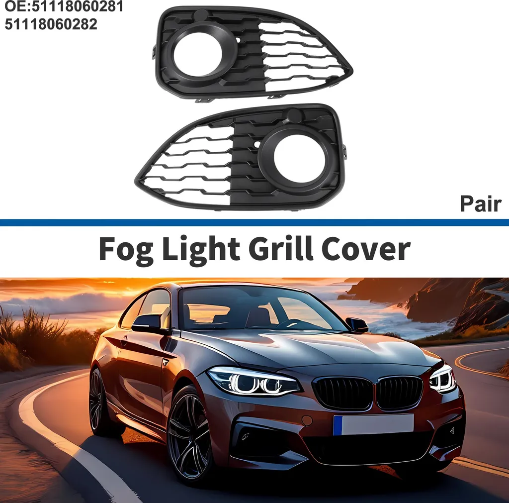 Paire de Grilles de Pare-Chocs Avant pour BMW Série 1 F20 Pack de 2