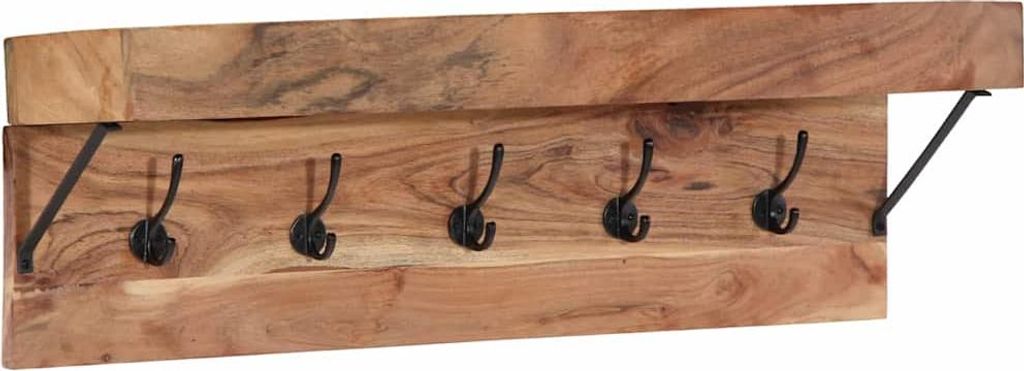vidaXL Garderobenständer Braun 73 x 19 x 23 cm Massivholz Akazie