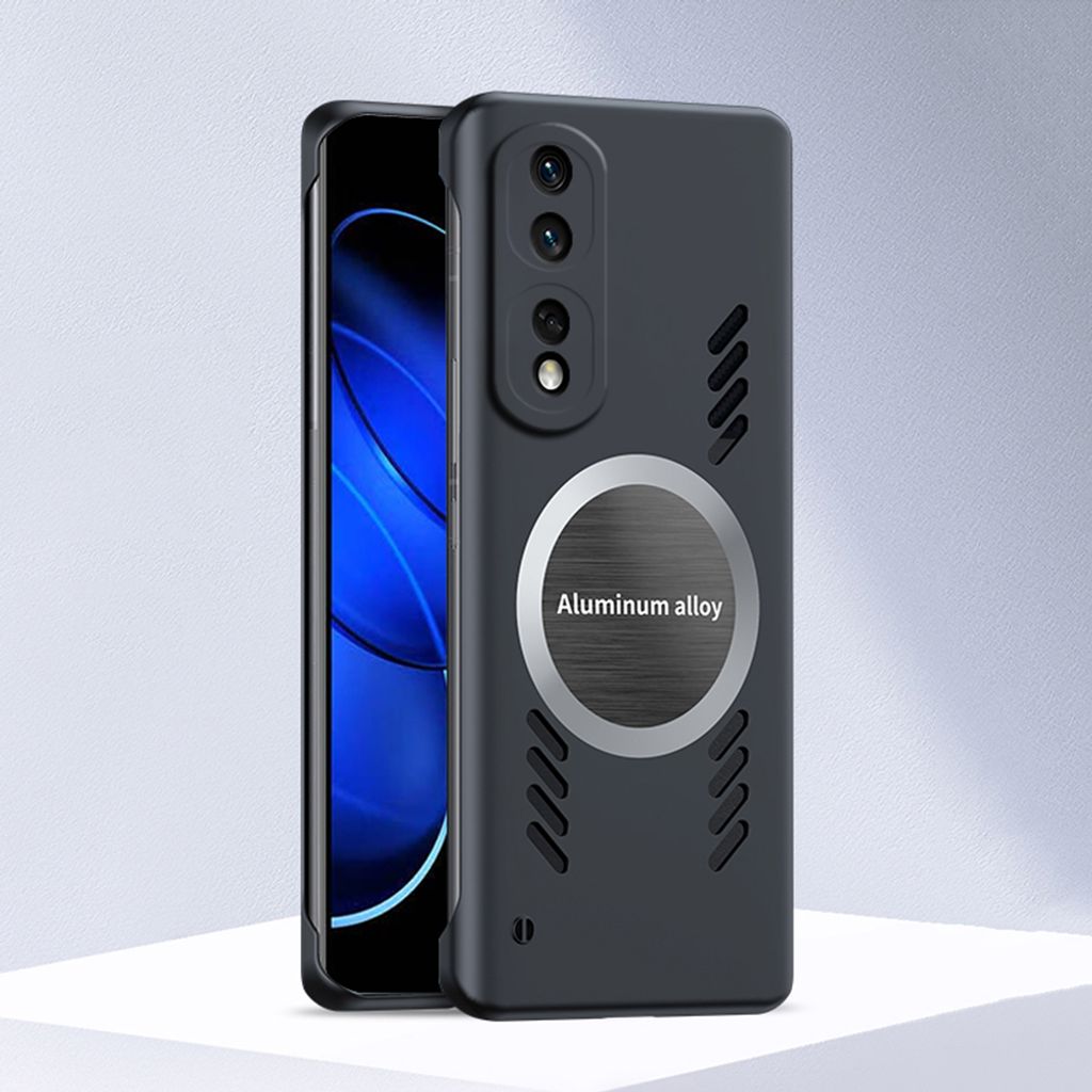 Honor 80 GT Hülle, Frameless PC Matt Kühlabdeckung Loch Wärmeableitung Schutzhülle für Honor 80 GT Schwarz