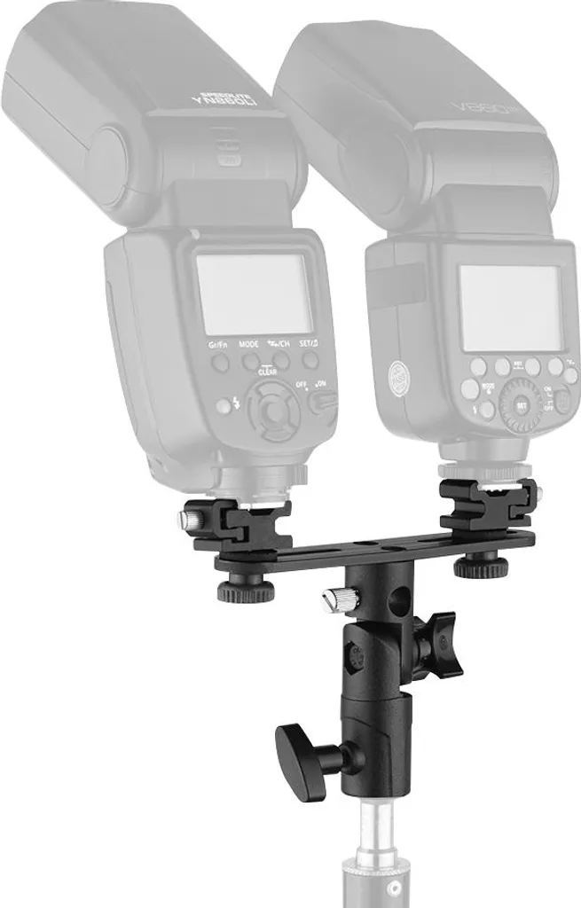 YONGNUO Supporto Doppio Flash T-Shape - Staffa per Speedlite e Ombrello - 1
