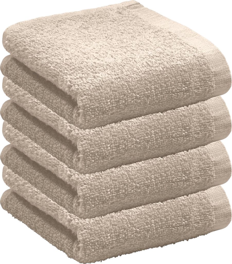 REDBEST Gästetuch Oceanside" 4er-Pack beige 30x50 cm"