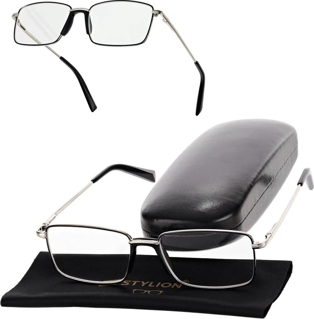 Occhiali Lettura Uomo FLEX ST333 Silver +1.50 - Design Professionale