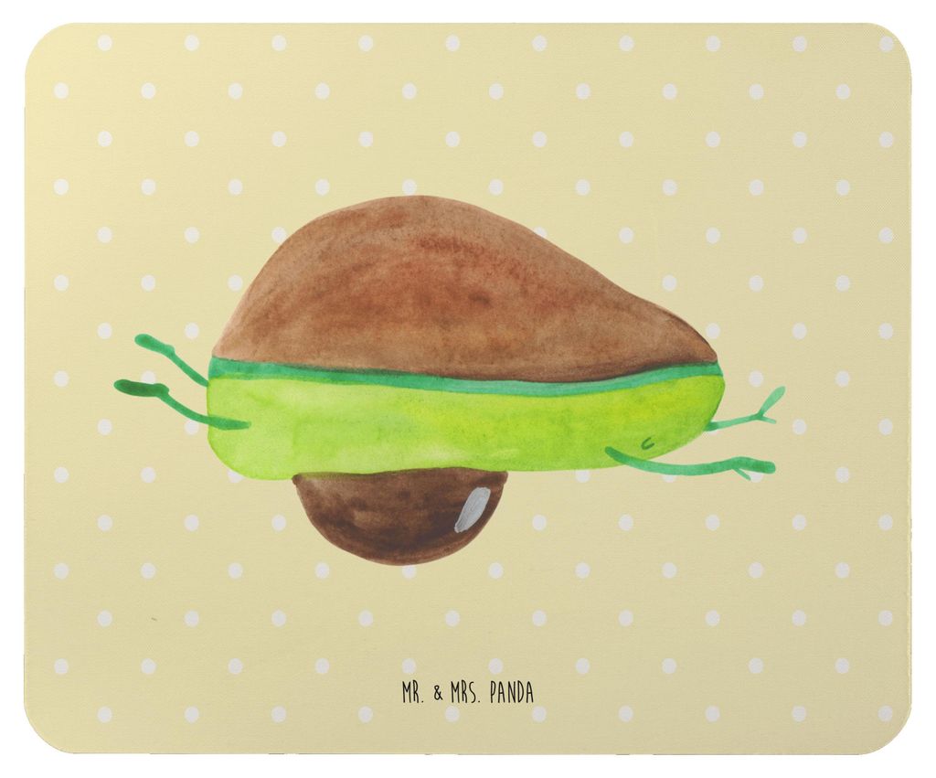 Mr. & Mrs. Panda Mauspad Avocado Yoga - Gelb Pastell - Produktbild 