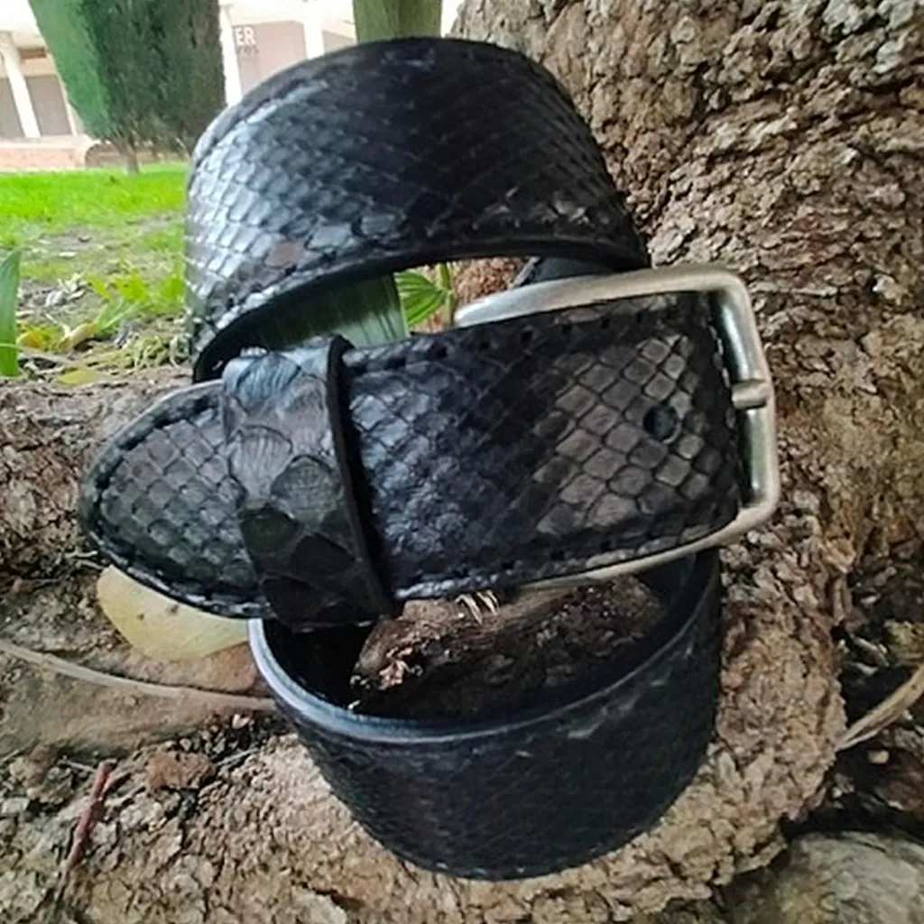 Ceinture Python Originalbelts 4003 Noir : Un Cuir Durable qui ne Pli pas