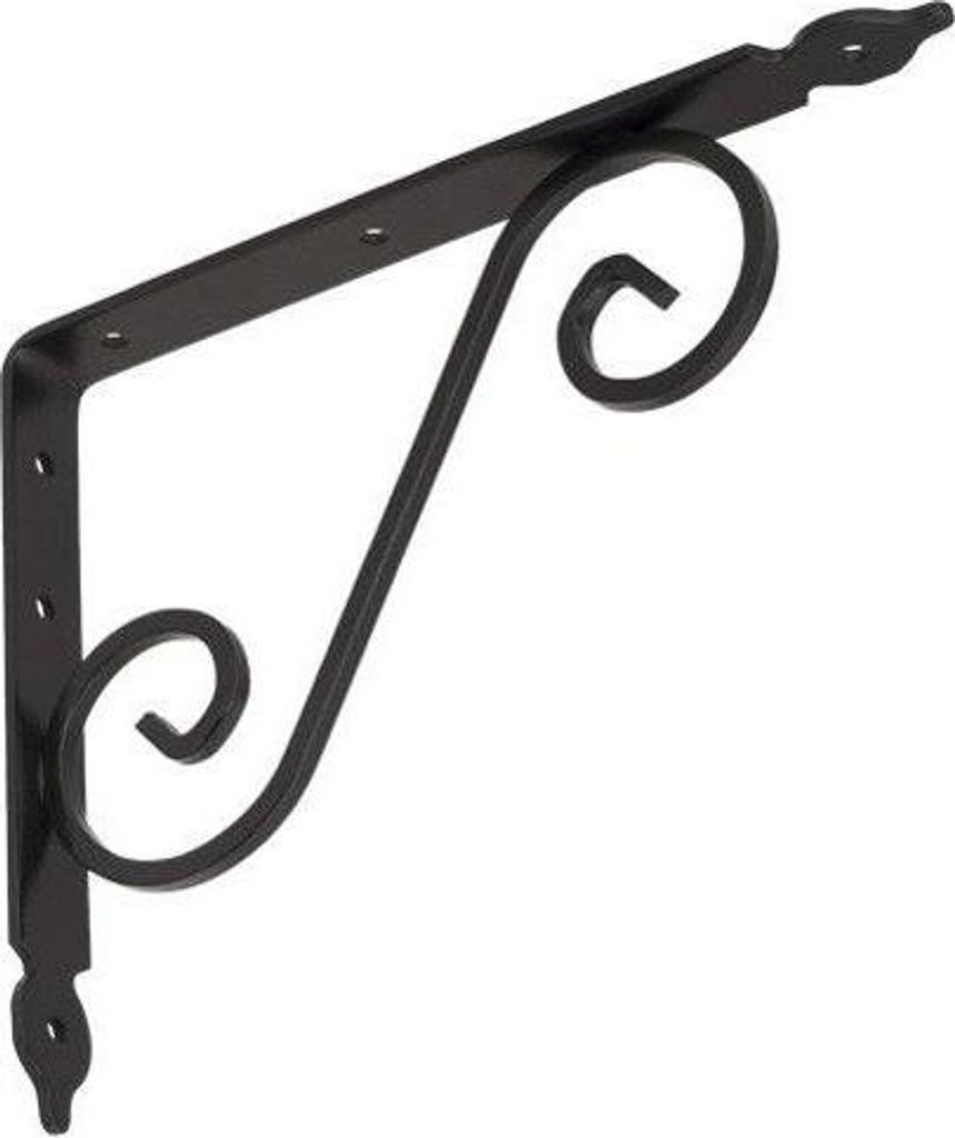 12x Regalhalter 240x190mm Regalträger Regalwinkel Antik Retro Schwarz