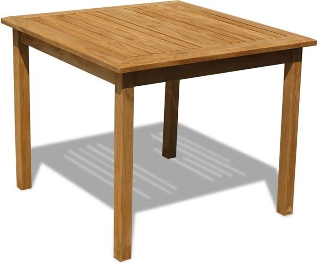 Teako Design Esstisch Ragusa Teakholz Massiv 100x100x75 cm Produktbild 