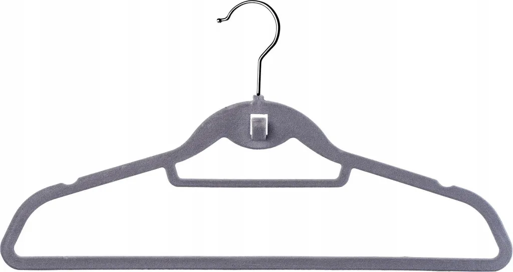 Set 5 Grucce Velluto Grigio - Appendiabiti Antiscivolo Economici