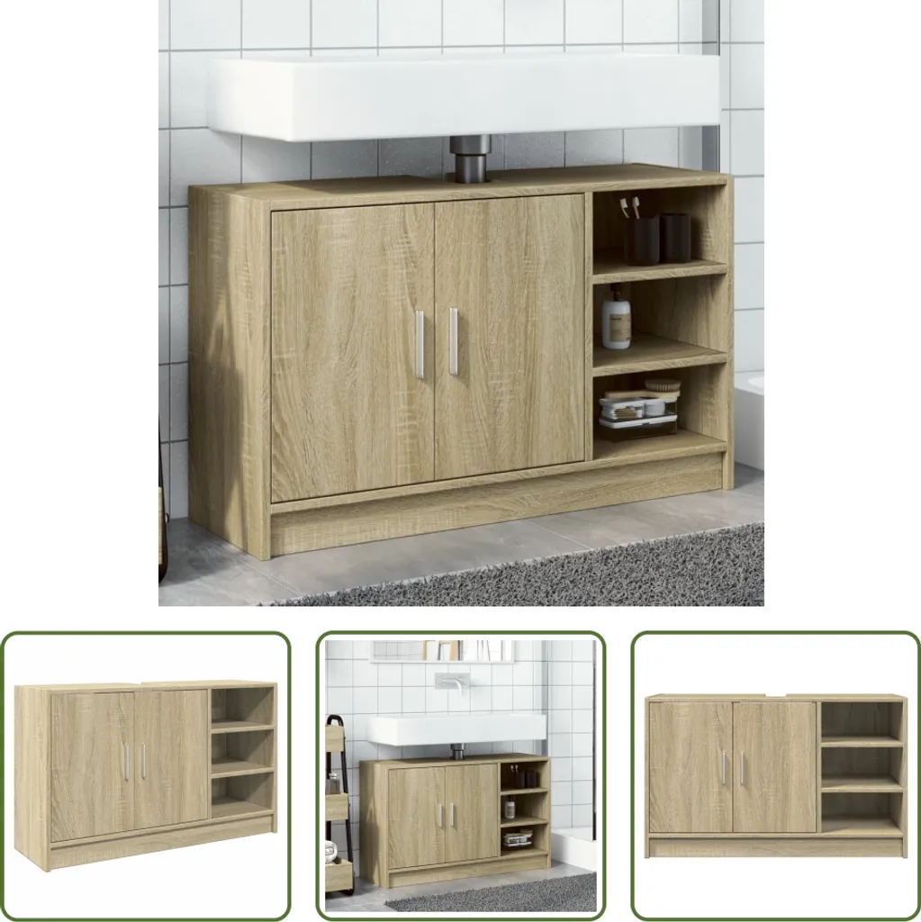 Mobile da Toilette Sonoma Rovere 90x29x55 cm - Design Elegante in Legno