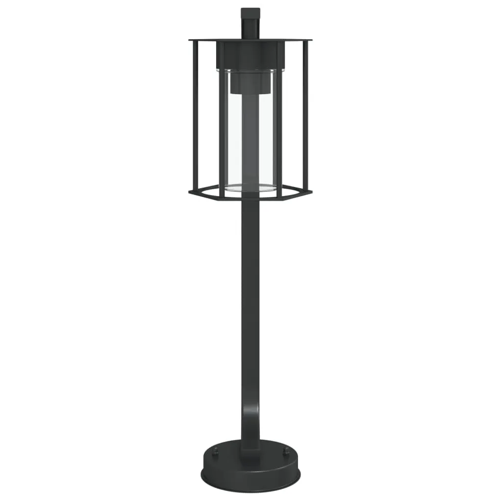 3 Lampes d'allée Inox Noir 60 cm Résistantes aux Intempéries Extérieur