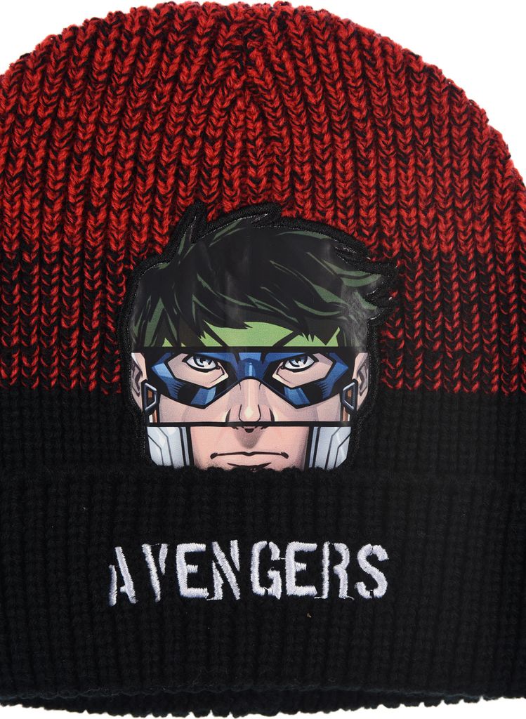 Avengers Kinder Jungen Winter-Mütze Hulk Captain America Thor Ironman , Farbe:Rot, Größe:52
