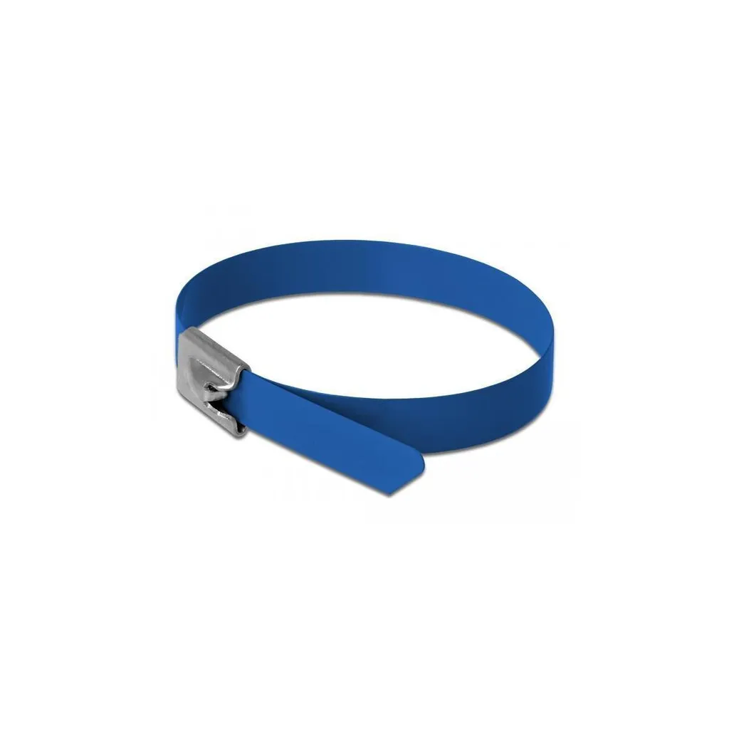 Fascette Acciaio Inox Blu Delock 300x7.9mm | Pack 10pz Ultra-Resistenti