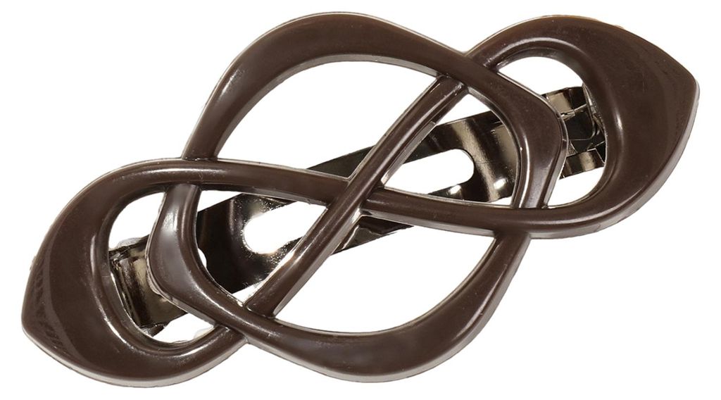 Vintage französische Haarspange in chinesischer Knotenform mit Metallfeder, rutschfest, starker Halt, Haaraccessoires
