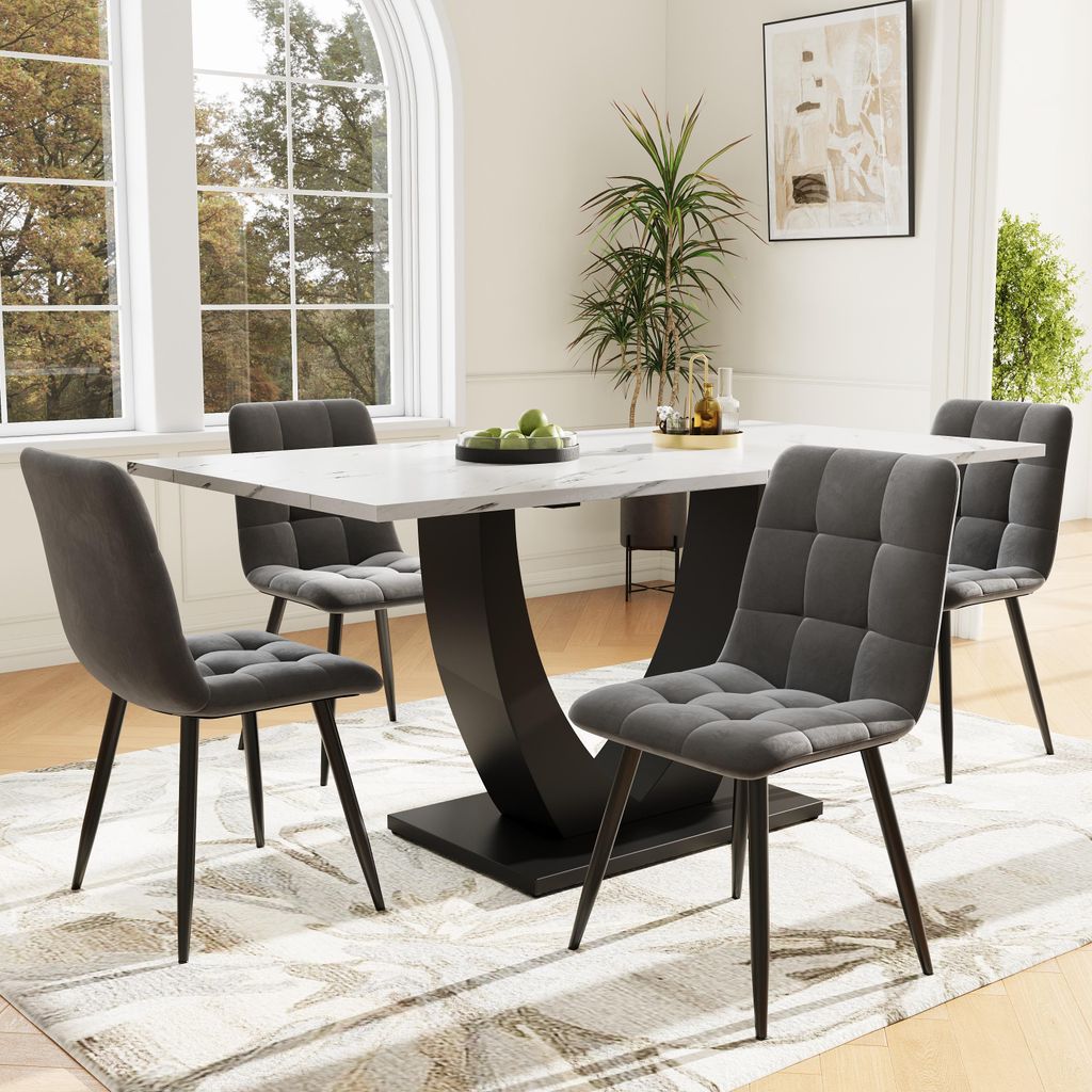 Set tavolo da pranzo Sweiko (5 pezzi), set tavolo da pranzo Immagine del prodotto 
