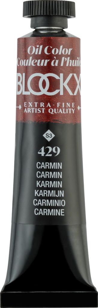 Blockx 3x Ölfarbe, Karminrot, Tube 20ml - Karmin 212429BXC