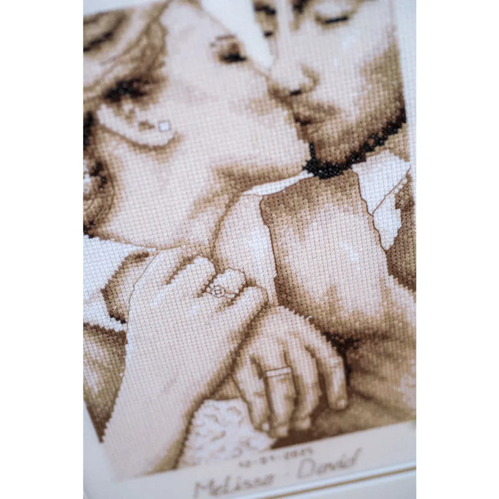 Kit Point de Croix Compté Vervaco Baiser d'Amour - 15x24cm DIY