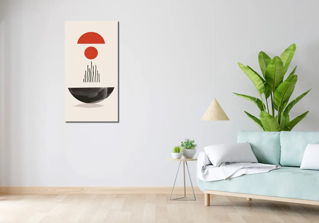 Tableau Format Semi-Circulaire 50x100 cm - Impression Toile Canvas