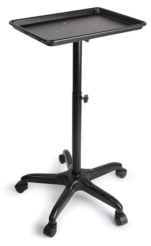 Friseurwagen mit Ablage - Salon Rollwagen - Modell HP-WMTZXL-203 - Höhenverstellbar 64–108 cm - Ablage 45×33 cm - Metall - Montage erforderlich
