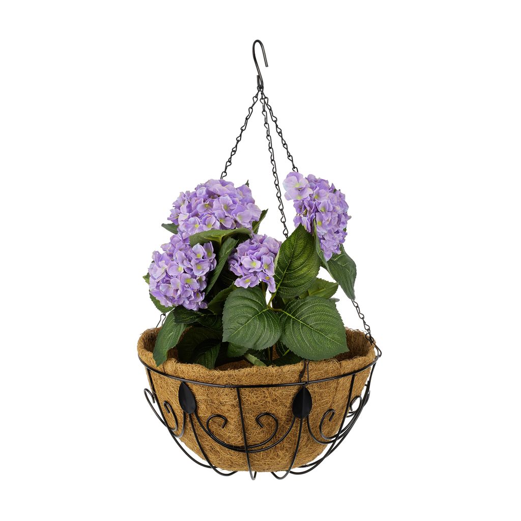 Lot de 3 paniers suspendus Relaxdays, en fibre de coco, Image du produit 