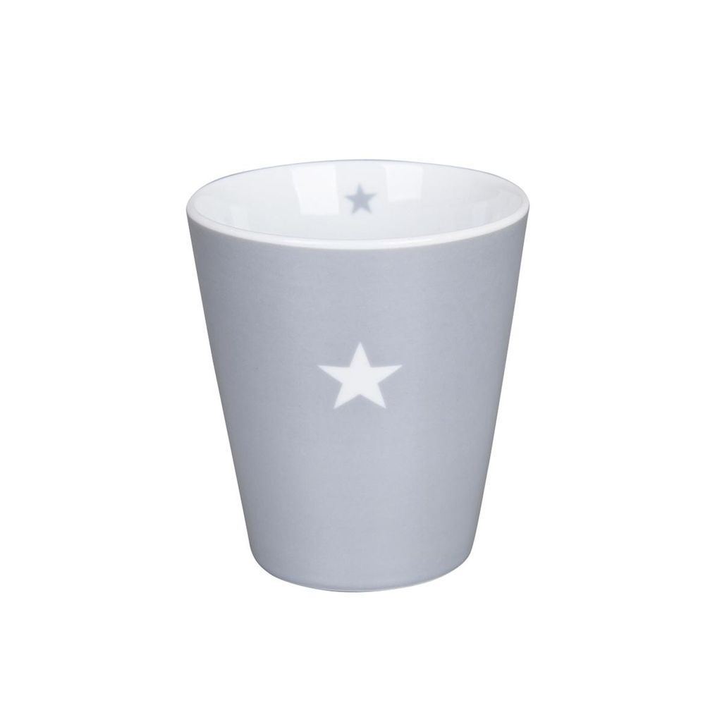 Krasilnikoff - Happy Mug - HM1162 - Colourful Star, grey