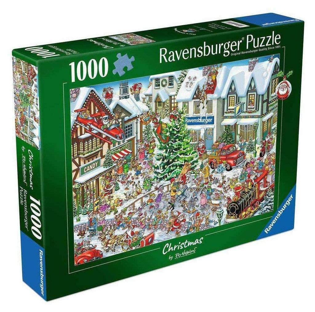 Rompecabezas navideño de 1000 piezas - Escena navideña Imagen del producto 