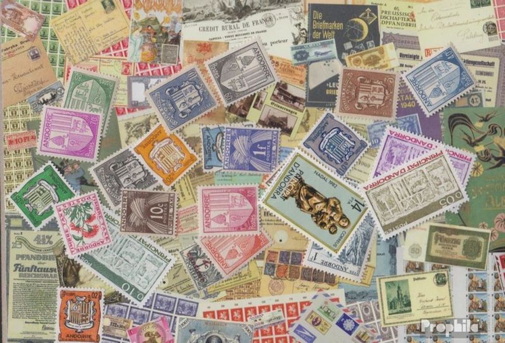 Briefmarken Andorra - Französische Post 25 verschiedene Marken