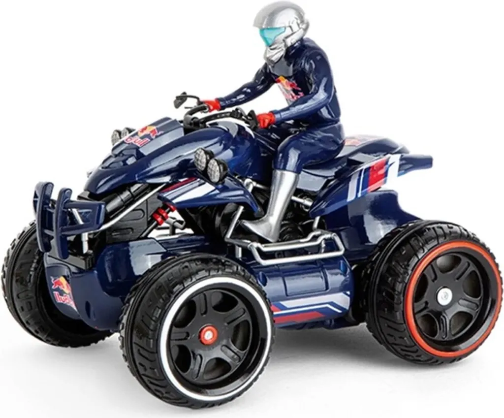 Carrera 370160143 Quad Red Bull RC Bleu avec technologie 2,4GHz intégrée