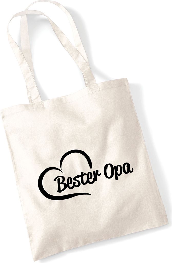 Huuraa Jutebeutel Bester Opa Herz 10 Liter Natural Baumwolle Tasche Geschenkidee