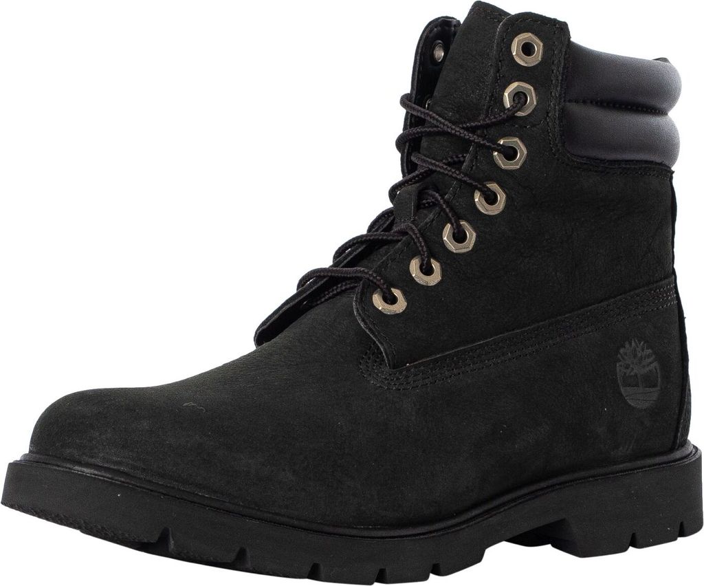 Timberland 6-Zoll-Lederstiefel im Basic-Stil, Schwarz 41 EU