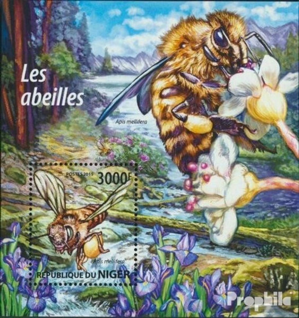Briefmarken Niger 2015 Mi Block 425 (kompl. Ausg.) postfrisch Bienen