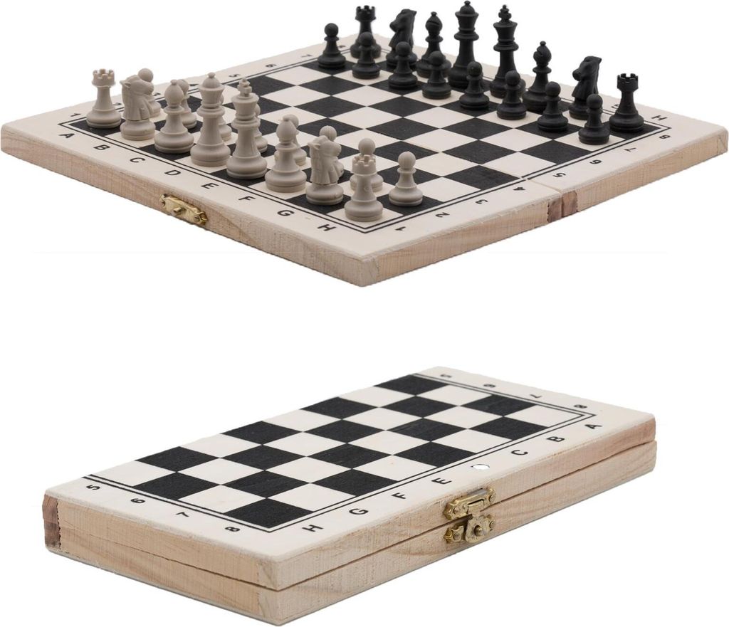 Schach Schachbrett Holz Schachspiel klappbares Brett Produktbild 1