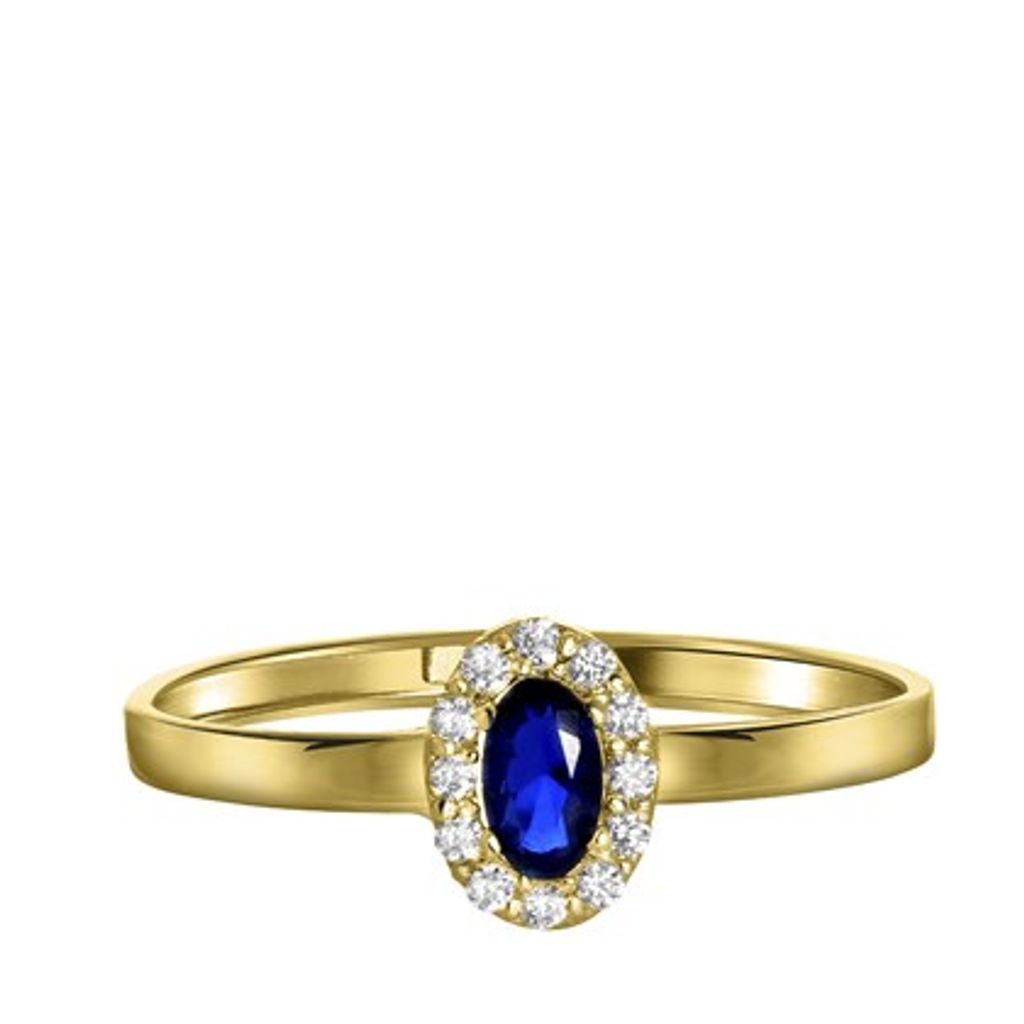 Lucardi - Dames geplateerde ring - sieraden - zilver cadeau, Zilver, Zirkonia