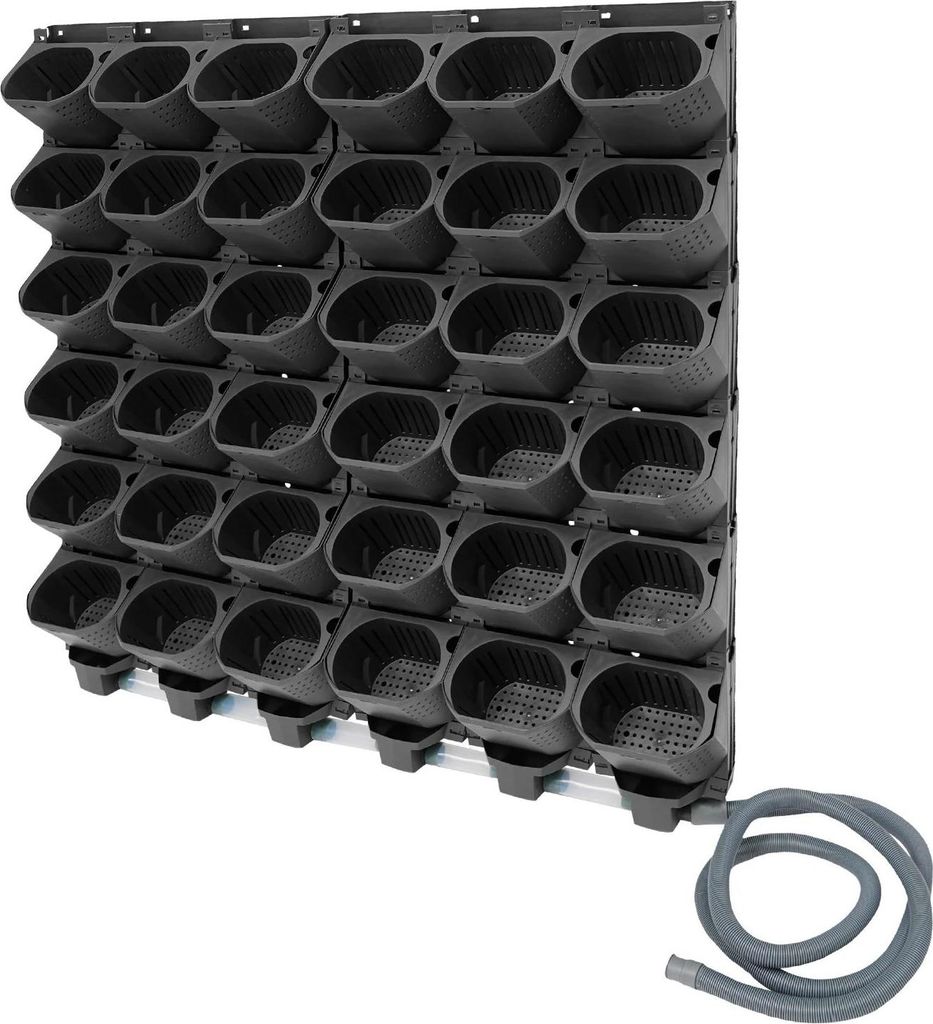 Vertikaler Garten - Wand-Pflanztasche - 36 Taschen - Automatische Bewässerung - Für Blumen, Gemüse und Gras - Wandmontage