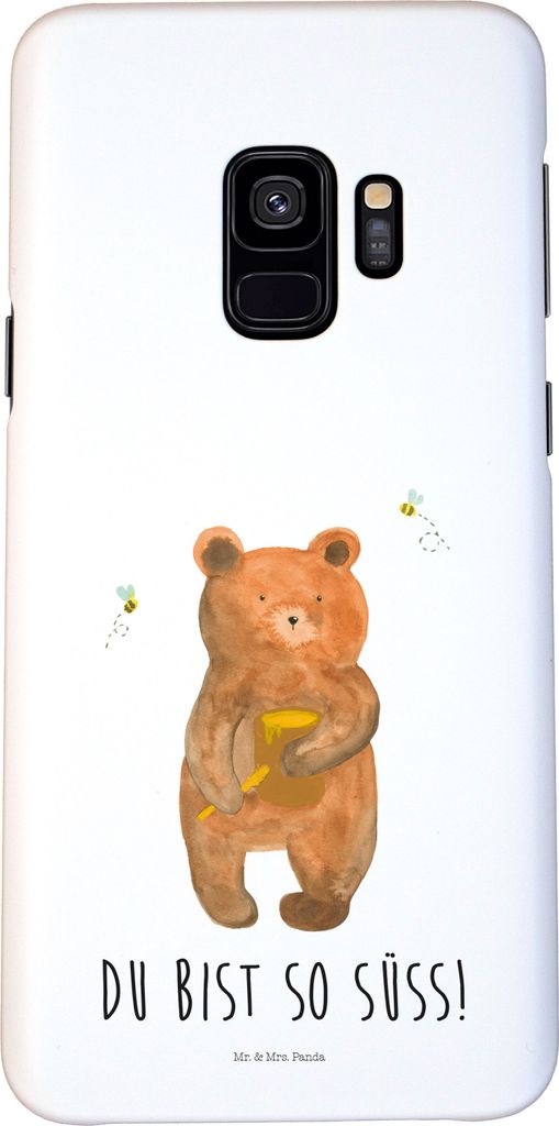 Mr. & Mrs. Panda Samsung Galaxy S9 Handyhülle Bär Honig - Weiß - Geschenk, Verliebte, Handy Case, Liebe, Cover, Hülle, Teddy, Schutzhülle, Par...