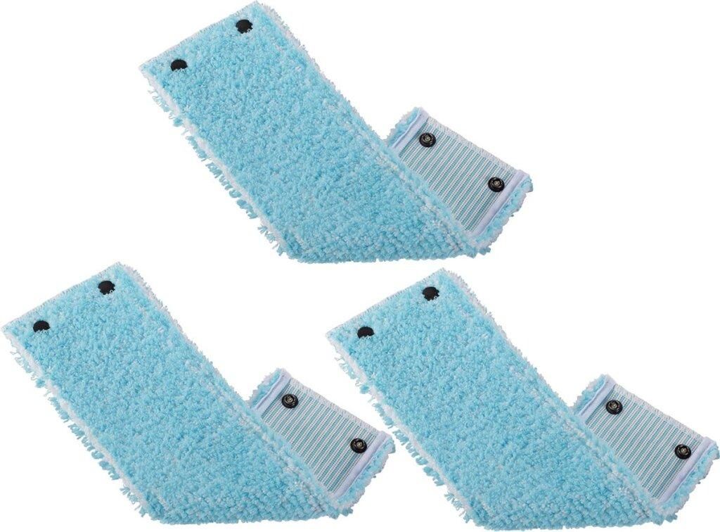 Leifheit Clean Twist M/Combi Clean M Bodenwischer Ersatzbezug mit Druckknöpfen Super Soft 33 cm 3er-Set