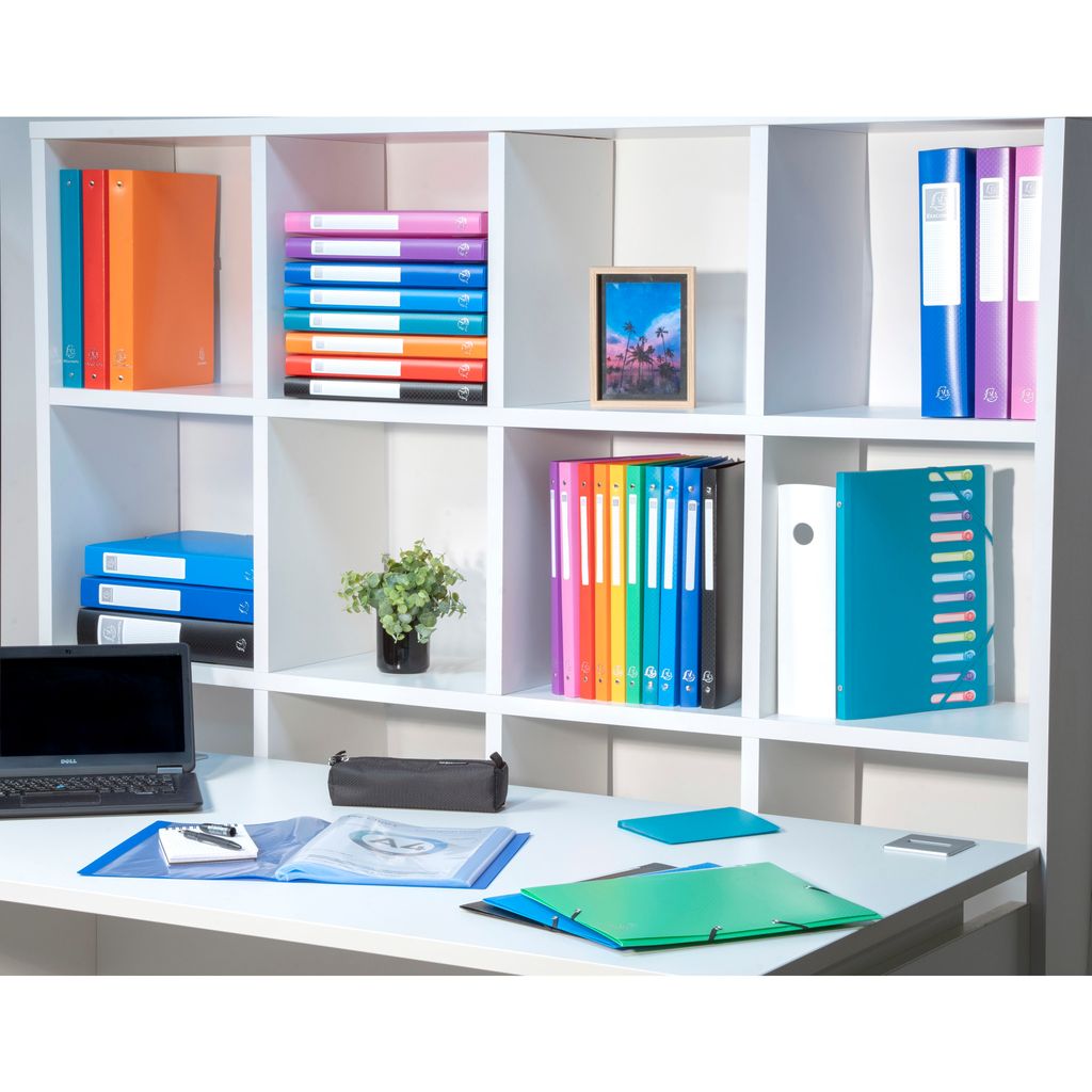 Exacompta 50x Sammelmappe +3 Klappen Gummizug PP 500μ A4 Gelb 55809E