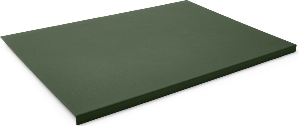 Gewinkelte Schreibtischunterlage Echtes Leder Grün cm 90x60 - Rutschfester Boden - Hergestellt in Italien