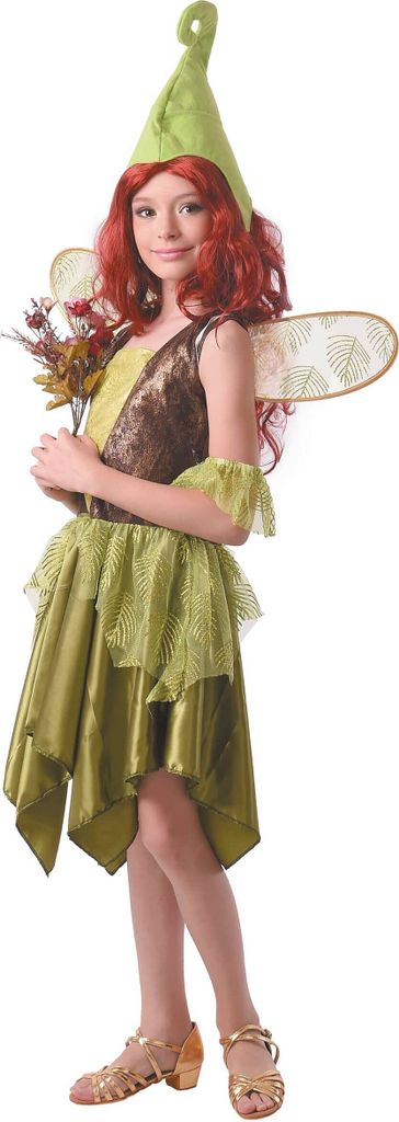 Waldfee Kostüm für Mädchen grün L 10-12 Jahre (130-140 cm) Produktbild 